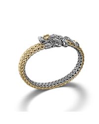 John Hardy | Metallic Dragon Station Medium Two Tone Bracelet | Lyst