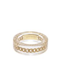 McQ | Metallic Plexi Chain Bangle | Lyst