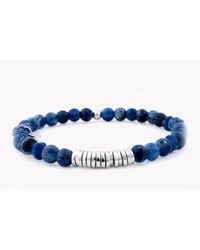 Tateossian - Blue Round Beaded Bracelet for Men - Lyst