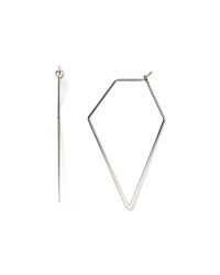 Aqua | Silver Leti Hoop Earrings | Lyst