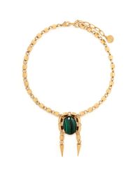 Ela Stone | Green Anouk Stone And Spike Pendant Necklace | Lyst