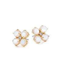 kate spade new york | Metallic Central Park Pansy Mother-of-pearl Stud Earrings | Lyst