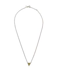 Adina Reyter - Metallic Tiny Solid Triangle Necklace In Gold - Lyst