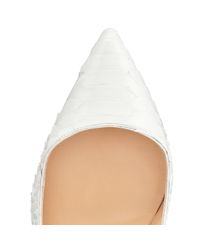 Lyst - Christian Louboutin Pigalle Python Crystal in White