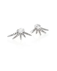 Alexis Bittar Fine | Metallic Ice Marquis Clear Quartz, White Sapphire & Sterling Silver Burst Stud Earrings | Lyst