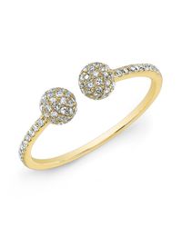 Anne Sisteron - 14kt Yellow Gold Diamond Party Ring - Lyst