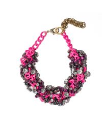 Fenton - Pink Bondage Choker - Lyst