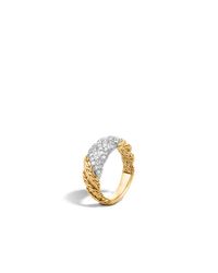 John Hardy | Metallic Classic Chain Medium Flat Twisted Chain Ring | Lyst
