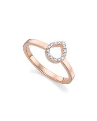 Monica Vinader | Pink Diva Mini Lotus Open Ring | Lyst