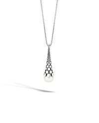 John Hardy | Gray Dot Long Drop Pendant | Lyst