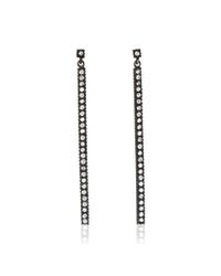 Yossi Harari | Black Lilah Stick Pave White Diamond Earrings | Lyst