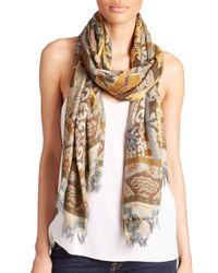 Etro | Beige Wallpaper Modal and Cashmere Scarf | Lyst