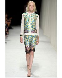 Nina Ricci | Multicolor Silk Satin On Silk Knit Cardigan | Lyst