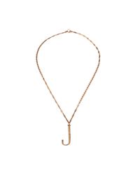 Lulu Frost - Metallic Plaza Letter J Necklace - Lyst