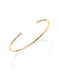 Zoe Chicco | Metallic Diamond & 14K Yellow Gold Open Cuff Bracelet | Lyst