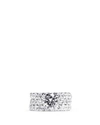 CZ by Kenneth Jay Lane | Metallic Cubic Zirconia Three Ring Set | Lyst