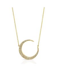 Anne Sisteron - 14kt Yellow Gold Diamond Lunar Necklace - Lyst