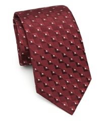 Armani | Purple Square Neat Silk Tie for Men | Lyst