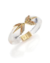 Alexis Bittar | Metallic Desert Jasmine Lucite, Jasper & Crystal Bangle Bracelet | Lyst