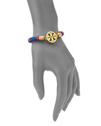 Tory Burch | Blue Logo Rope Bracelet | Lyst