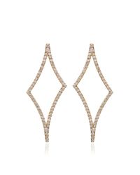 Paige Novick | Metallic Celia Asymmetrical Shaped Diamond Earring with White Diamonds | Lyst