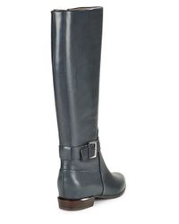 Nine West | Blue Diablo Leather Knee-high Boots | Lyst