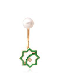 Leivan Kash | Green Ava Mono Earring | Lyst