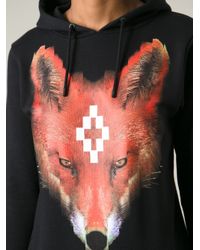 Marcelo Burlon Black Fox Print Hoodie