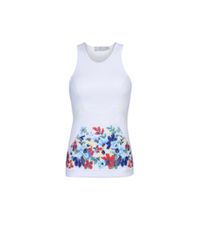 Stella McCartney - White Run Floral Print Tank - Lyst