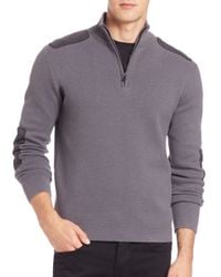 Victorinox | Gray Lieutenant Quarter-zip Pullover Sweater for Men | Lyst