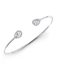 Anne Sisteron - Metallic 14kt White Gold Pear White Topaz Diamond Cuff - Lyst