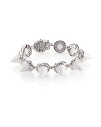 Eddie Borgo | Metallic Howlite Cone Bracelet for Men | Lyst