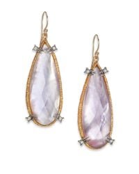 Alexis Bittar | Purple Elements Moonlight Mother-Of-Pearl & Crystal Doublet Teardrop Earrings | Lyst