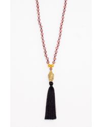 Nicole Miller | Purple Mala Buddha Necklace - Enlightenment | Lyst