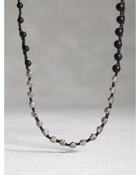 John Varvatos | Black Onyx Beaded Necklace for Men | Lyst