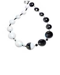 Antica Murrina - Gray Audrey 2 Color Block Murano Glass Necklace - Lyst