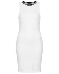 Lyst - Topshop Sporty Racerback Bodycon Dress in White