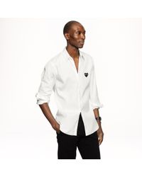 Comme des Garçons | Play Comme Des Garçons White Button-down Shirt for Men | Lyst