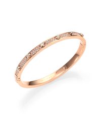 Michael Kors | Metallic Astor Studded PavÉ Bangle Bracelet/Rose Goldtone | Lyst