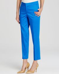 NYDJ | Blue Corynna Sateen Cropped Pants | Lyst