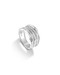 John Hardy | Metallic Bamboo Ring With Diamonds | Lyst