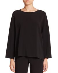 Helmut Lang | Black Raw-detail Long-sleeve Top | Lyst