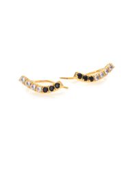 Elizabeth and James | Metallic Klint Black Spinel & White Topaz Single Ear Cuff | Lyst