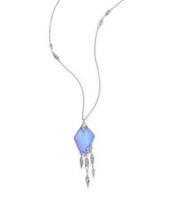 Alexis Bittar | Blue Lucite Glacial Crystal Fringe Pendant Necklace | Lyst