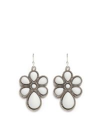 Philippe Audibert | White 'tlpai' Milgrain Flower Stone Drop Earrings | Lyst