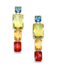 Ippolita | Green Gelato Marrakesh Semi-precious Multi-stone & 18k Yellow Gold Rectangle Linear Drop Earrings | Lyst