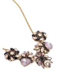 Erickson Beamon | Purple 'fortune Hunter' Crystal Cluster Flower Necklace | Lyst