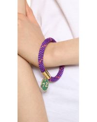 Marc By Marc Jacobs | Purple Nylon and Golden Brass 72 Location Bangle | Lyst