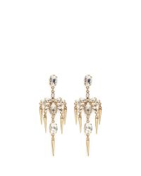 Kenneth Jay Lane | Metallic Chandelier Crystal Spike Drop Earrings | Lyst