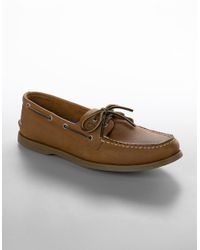 sperry top sider brown leather boat shoes